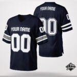 Custom Blue & Gray Football Jersey