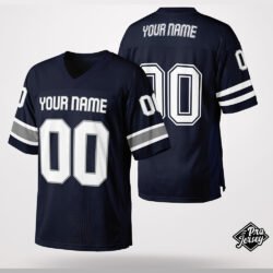 Custom Blue & Gray Football Jersey