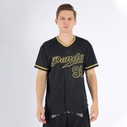 Custom Black Black-Old Gold Authentic Baseball Jersey - Image 5