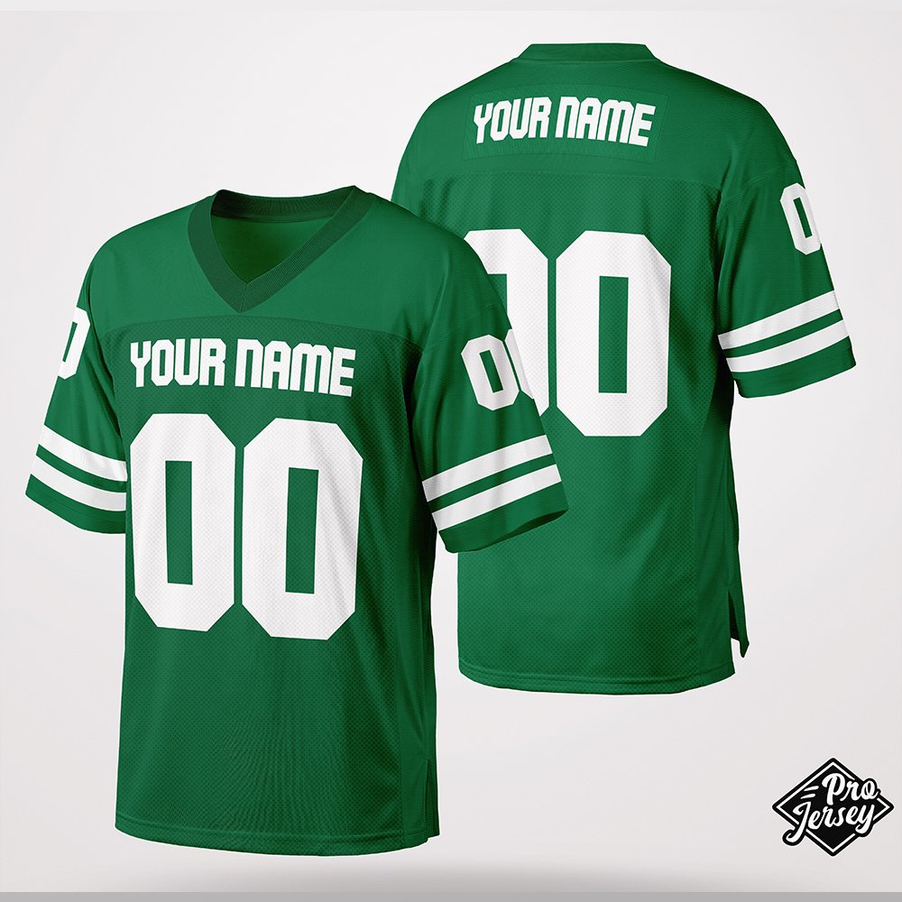 02 Custom Green Football Jersey - Image 1