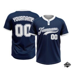 Custom Softball Navy & White