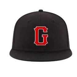 Custom Black Red-White Stitched Adjustable Snapback Hat - Image 2