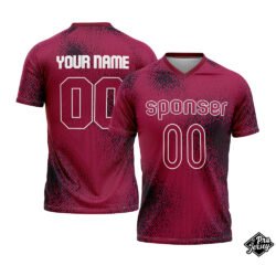Custom Soccer V Neck Blue & Mehroon