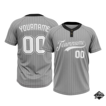 Custom Softball Grey & White