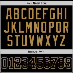 Custom Black Black-Old Gold Performance T-Shirt - Image 6