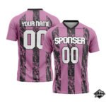 Custom Soccer V Neck Black & Pink