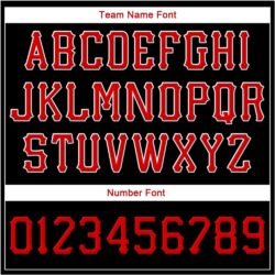 Custom Black Red-White Stitched Adjustable Snapback Hat - Image 4