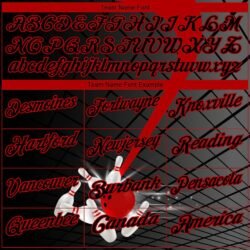 Custom Black Red 3D Pattern Design Bowling Performance Polo Shirt - Image 4