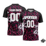 Custom Soccer V Neck Black & Mehroon