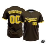 Custom Softball Brown & Yellow