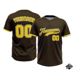Custom Softball Brown & Yellow