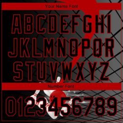 Custom Black Red 3D Pattern Design Bowling Performance Polo Shirt - Image 5