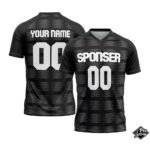 Custom Soccer V Neck Black & Grey