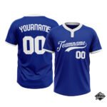 Custom Softball Blue & White