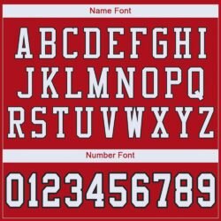 Custom Red White-Black Mesh Authentic Football Jersey - Image 5