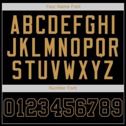 Custom Black Black-Old Gold Authentic Baseball Jersey - Image 6