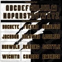 Custom Graffiti Pattern Black-Old Gold Scratch Sublimation Soccer Uniform Jersey - Image 8