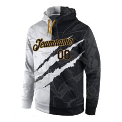 Custom Stitched Graffiti Pattern Neon Green-White 3D Sports Pullover Sweatshirt Hoodie - Image 3