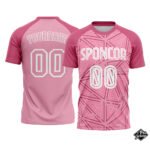 Custom Soccer Raglan Pink & White