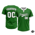 Custom Softball Green & White