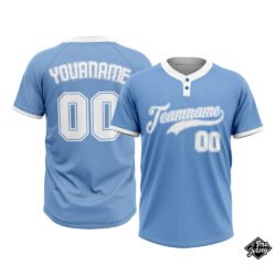 Custom Softball Baby Blue & White
