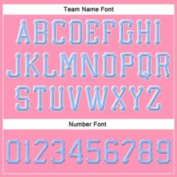 Custom Pink Light Blue-White Stitched Adjustable Snapback Hat - Image 4