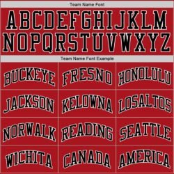 Custom Red Black-White Authentic Throwback Basketball Jersey - Image 3