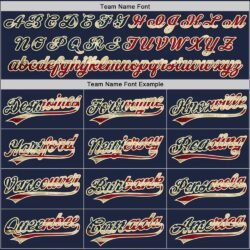 Custom Navy Vintage USA Flag-City Cream Two-Button Unisex Softball Jersey - Image 5