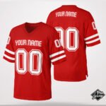 Custom Red & White Football Jersey