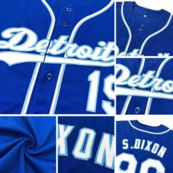 Custom Royal White-Light Blue Baseball Jersey - Image 7
