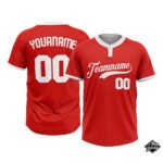 Custom Softball Red & White