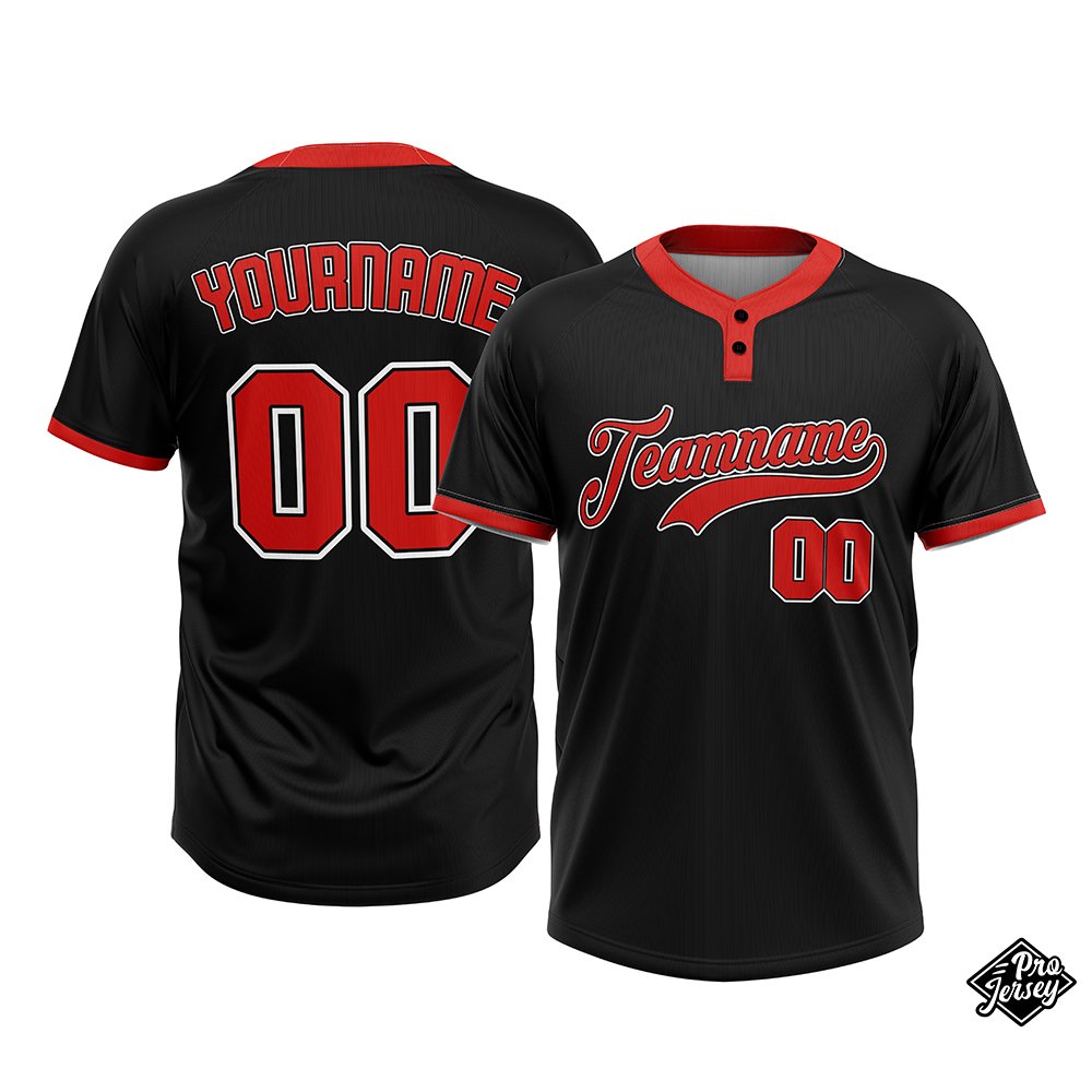 17 Custom Softball Black & Red - Image 1