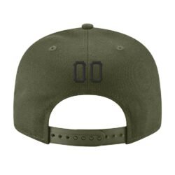 Custom Olive Black-Cream Stitched Adjustable Snapback Salute To Service Hat - Image 3