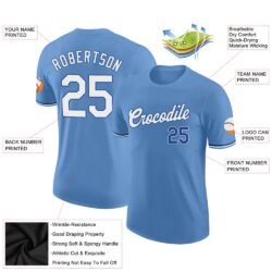 Custom Light Blue White-Royal Performance T-Shirt - Image 2