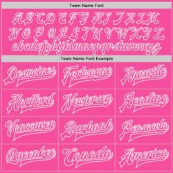 Custom Pink Pink-White Bomber Full-Snap Varsity Letterman Two Tone Jacket - Image 7