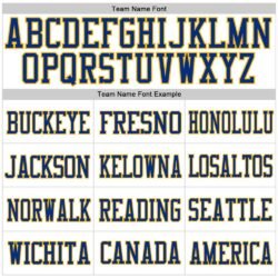 Custom White Royal-Gold Mesh Authentic Football Jersey - Image 3