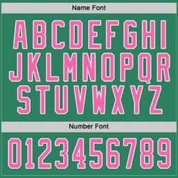 Custom Kelly Green Pink-White Hockey Jersey - Image 4