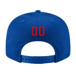 Custom Royal Red-White Stitched Adjustable Snapback Hat - Image 3