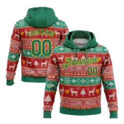 Custom Stitched Graffiti Pattern Neon Green-White 3D Sports Pullover Sweatshirt Hoodie