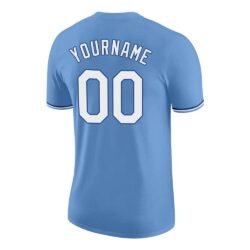 Custom Light Blue White-Royal Performance T-Shirt - Image 4