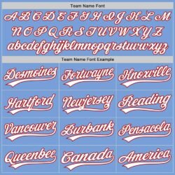 Custom Light Blue White-Red Two-Button Unisex Softball Jersey - Image 5