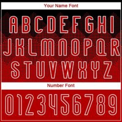 Custom Red Black-White Geometric Shape Sublimation Volleyball Uniform Jersey - Image 6