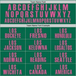 Custom Kelly Green Pink Performance Golf Polo Shirt - Image 4