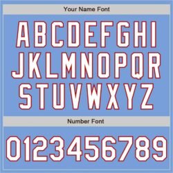 Custom Light Blue White-Red Two-Button Unisex Softball Jersey - Image 4