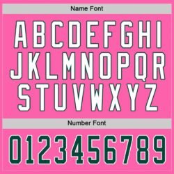 Custom Pink Green-White Hockey Jersey - Image 4