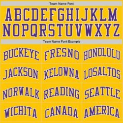 Custom Gold Purple-White Authentic Throwback Basketball Jersey - Image 3