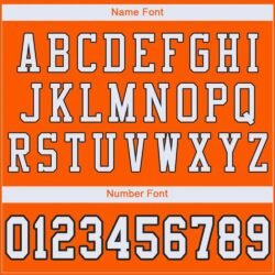 Custom Orange White-Black Mesh Authentic Football Jersey - Image 5