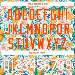 Custom Orange White 3D Pattern Design Fruits Performance Golf Polo Shirt - Image 5