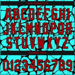 Custom Aqua Red-Black 3D Pattern Two-Button Unisex Softball Jersey - Image 4