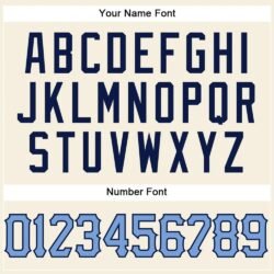 Custom Cream Navy Pinstripe Light Blue-Navy Authentic Baseball Jersey - Image 6